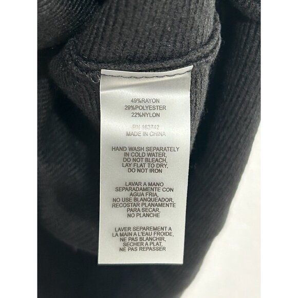 Vita Milano Womens Black Short Sleeve Button Back Casual Top Size Medium - Picture 6 of 9